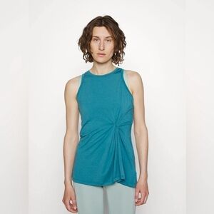 Athleta Radiant Tank Women's XL Teal Twist Front